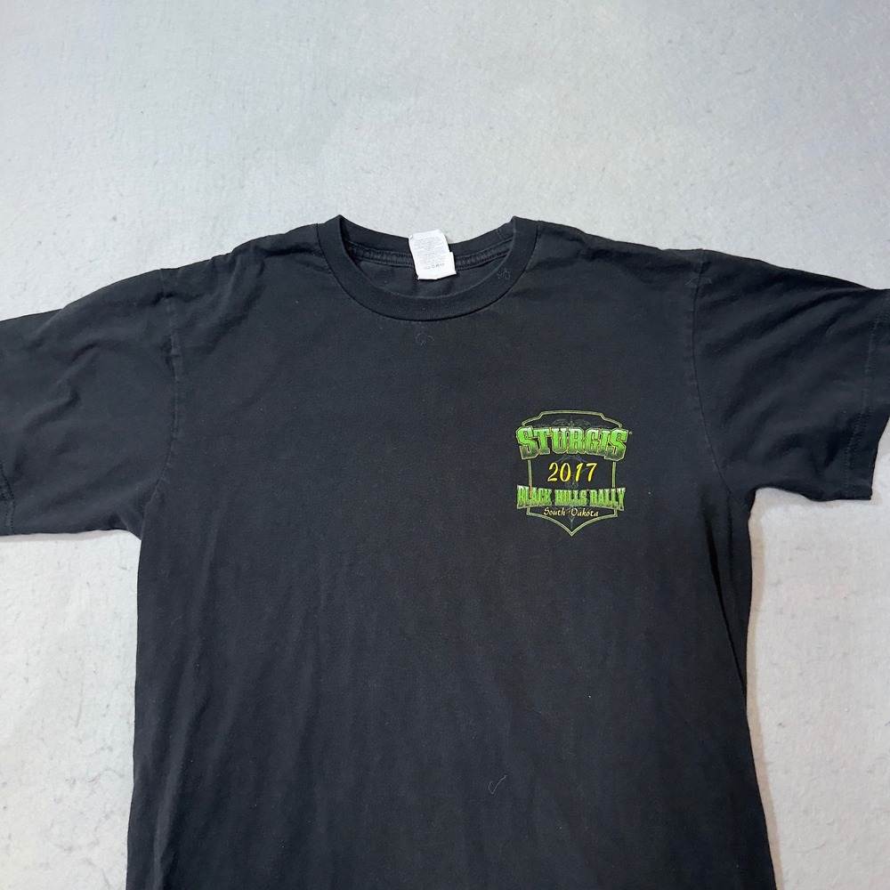 Suna Sturgis 2017 Black Hills Rally South Dakota Graphic T-Shirt Mens Med Black